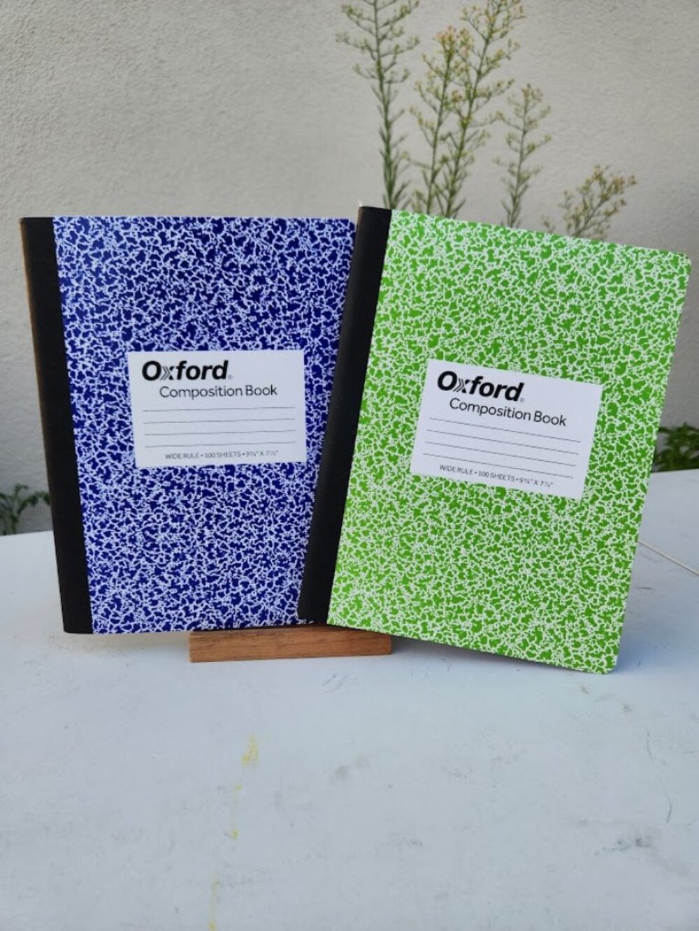 2 Pack Oxford Composition Notebooks 9.75 x 7.5" School Journals Wide Ruled Paper